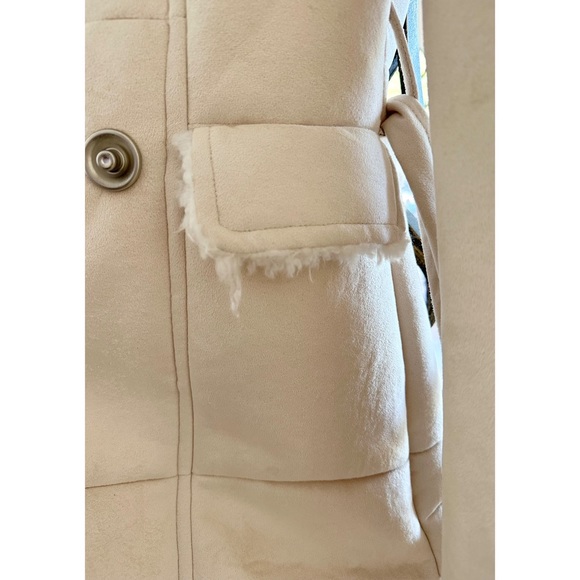 Bebe Faux Suede Sherpa Coat S NWT - Picture 7 of 9